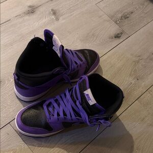 Nike Black and Purple High-Tops